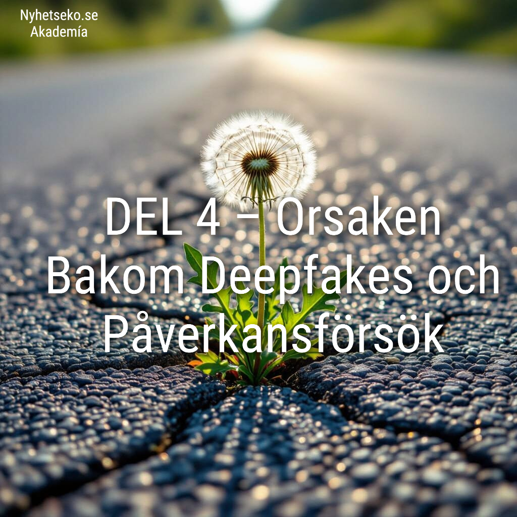 DEL 4 – Orsaken Bakom Deepfakes och Påverkansförsök